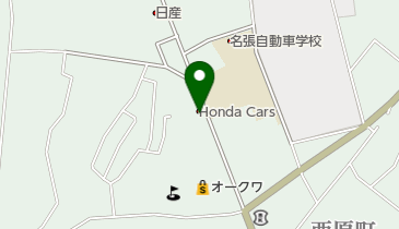 Honda Cars三重中名張東田原店の地図画像