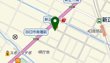 三重三菱自動車販売四日市新正店の地図画像