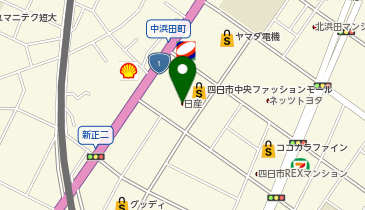 三重日産四日市新正店の地図画像