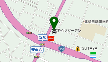 タイヤガーデン桑名の地図画像