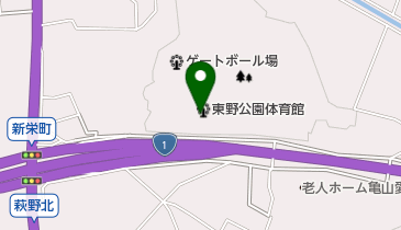 東野公園体育館の地図画像