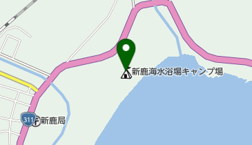 新鹿海水浴場キャンプ場の地図画像