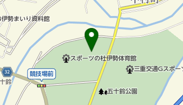 伊勢市五十鈴公園球技広場の地図画像