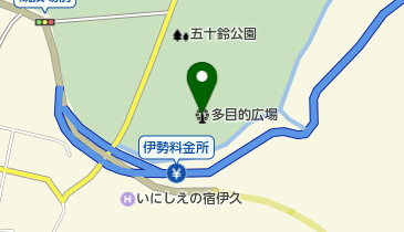 伊勢市五十鈴公園多目的広場の地図画像