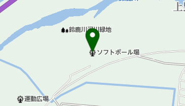 鈴鹿川河川緑地ソフトボール場の地図画像