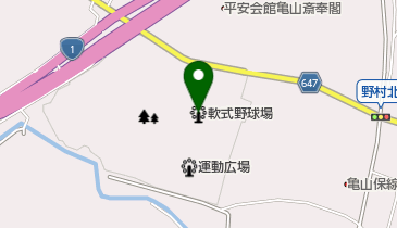 亀山市西野運動公園軟式野球場の地図画像