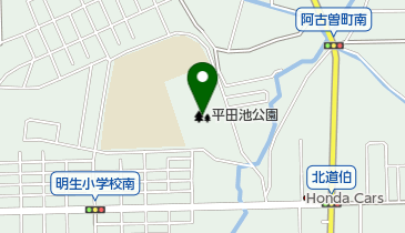 平田池公園の地図画像