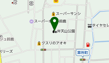 弁天山公園の地図画像