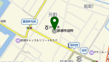 彦根市役所の地図画像