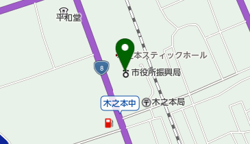 長浜市役所北部振興局の地図画像