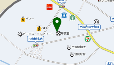 甲賀警察署の地図画像