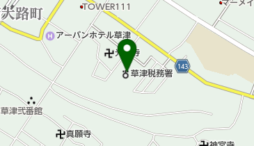 草津税務署の地図画像