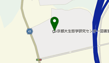 京都大学生態学研究センター図書室の地図画像