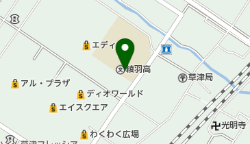 私立綾羽高校の地図画像