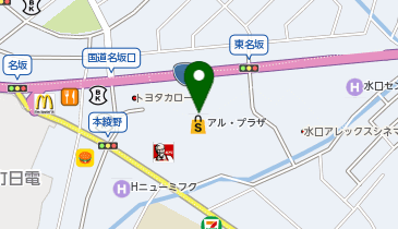 ハニーズ水口店の地図画像