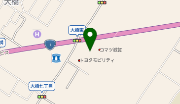 トヨタモビリティ滋賀ウエルコム栗東U-CarLANDの地図画像