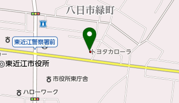 トヨタカローラ滋賀八日市店の地図画像