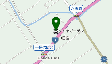 タイヤガーデン八幡の地図画像