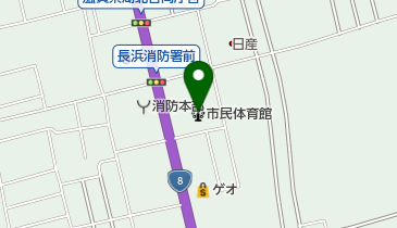 長浜市民体育館の地図画像