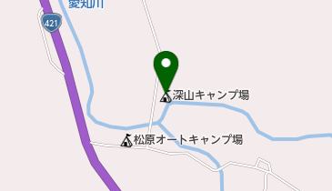 深山キャンプ場の地図画像