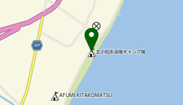 北小松水泳場キャンプ場の地図画像