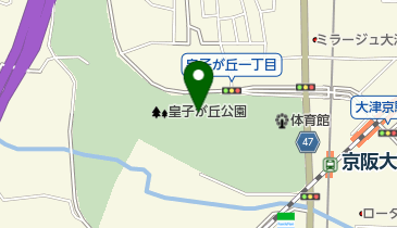 皇子が丘公園温水プールの地図画像