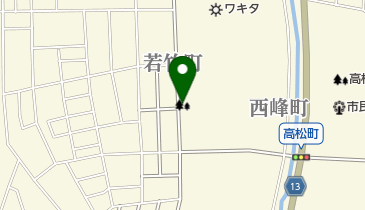 西峰緩衝緑地の地図画像