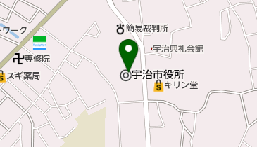 宇治市役所の地図画像