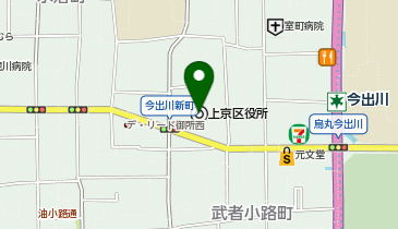 京都市上京区役所の地図画像