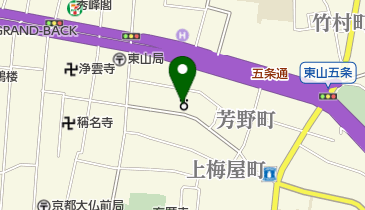 東山税務署の地図画像