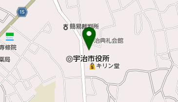 宇治市中消防署の地図画像