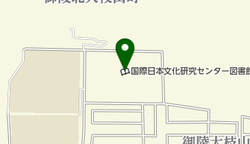 国際日本文化研究センター図書館の地図画像