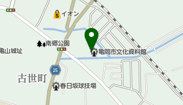 亀岡市文化資料館の地図画像