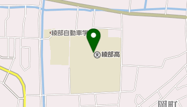 京都府立綾部高校の地図画像