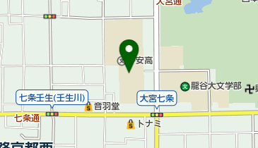 私立龍谷大学付属平安中学校の地図画像