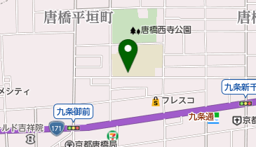 京都市立唐橋小学校の地図画像