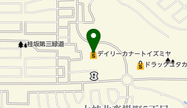 デイリーカナートイズミヤ桂坂店の地図画像