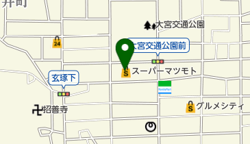 スーパーマツモト北山店の地図画像