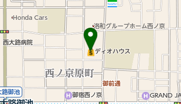ディオハウス西ノ京店の地図画像