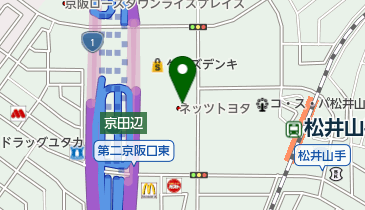 ネッツトヨタヤサカ松井山手店の地図画像