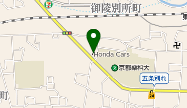 Honda Cars東京都山科三条店の地図画像