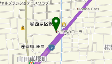 トヨタカローラ京都桂店の地図画像