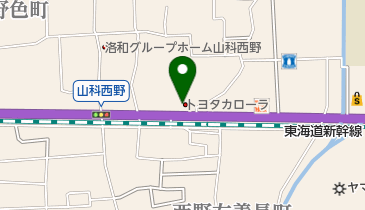 トヨタカローラ京都山科店の地図画像