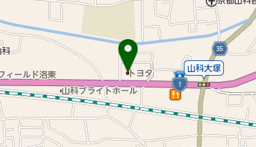 京都トヨタ自動車山科店の地図画像