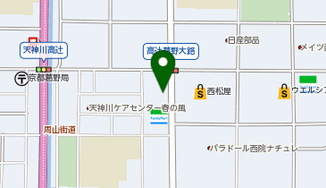 ネッツトヨタ京都マイカーラボカドノ店の地図画像