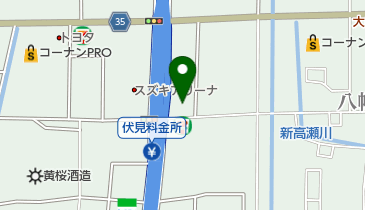 タイヤガーデン伏見の地図画像