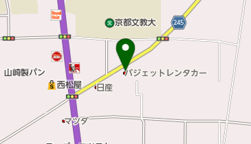 バジェットレンタカー京都宇治店の地図画像