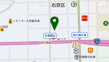 バジェットレンタカー京都西五条店の地図画像