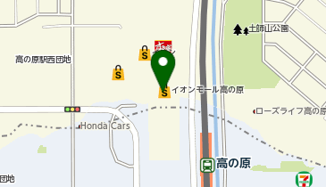牛角焼肉食堂イオンモール高の原店の地図画像