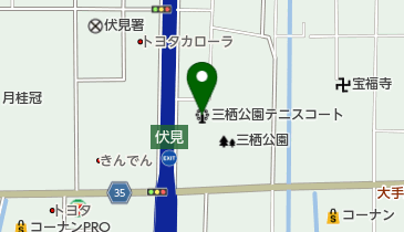 三栖公園テニスコートの地図画像